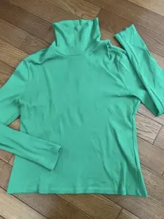 H&M グリーン タートルネック L