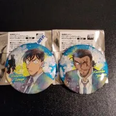 名探偵コナントレーディンググリッター ホログラム缶バッチ高木渉　大和敢助
