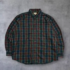 H*i様 L.L.Bean フランネルシャツ ネイビーボルドーチェック アウトド