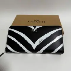 コーチ 長財布 CM591 ブラック ホワイト