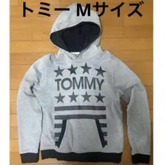 レディース トミーヒルフィガー Mサイズ 長袖 パーカー ビッグロゴ グレー