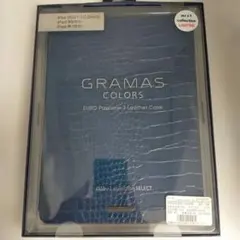 (C1)GRAMAS iPad(第7/8世代)レザーケース ネイビー