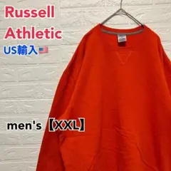 ●F806【US輸入】ラッセルアスレティック スウェット オレンジ系 【XXL】