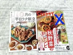 スヌーピー家計簿なし　R8年10・11月合併号　献立カレンダー付　レタスクラブ