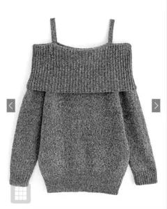 GRL オフショルダーニットミニワンピース[dr618]