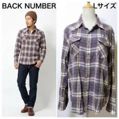 BACK NUMBER バックナンバー ウエスタンシャツ チェック パープル