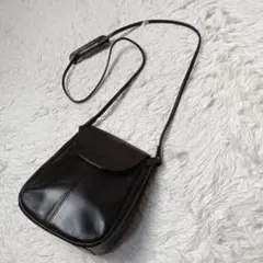 美品◇GINZA TANIZAWA オールレザーショルダーバッグ ダークブラウン 
