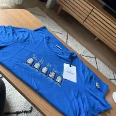 MONCLER SS Tシャツ 青色 キャラクター