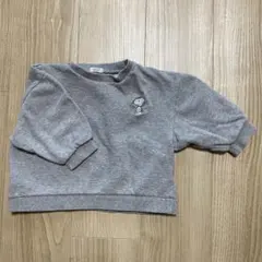 ★匿名配送★PEANUTS スヌーピー　トレーナー　裏起毛　グレー　サイズ90