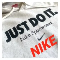 【XL】NIKE ナイキ スウェット パーカー JUST DO IT. 杢グレーのサムネイル