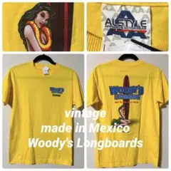 ビンテージ　Woody's Longboards メンズS Tシャツ　ビキニ