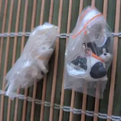おぱんちゅ　犬 フィギュア キーホルダー 2個セット