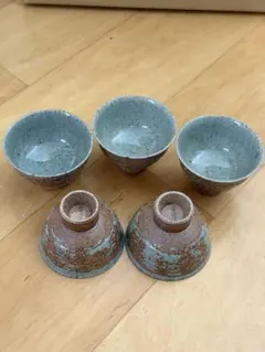 上野焼結晶釉 茶碗 2客セット 陶器 飯碗 - メルカリ
