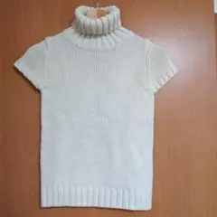 NATURAL BEAUT BASIC オフホワイト 半袖ニット M