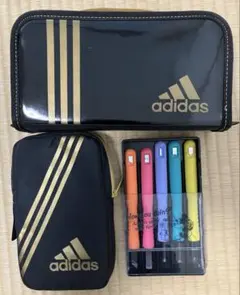 adidas 彫刻刀セット　adidas 裁縫セット（ケースのみ）　小学生
