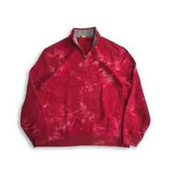 値下げ貴重【IZOD】タイダイ染 ハーフジップ プルオーバースウェット US古着