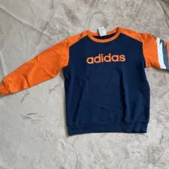 adidas トレーナー 160cm ネイビー/オレンジ