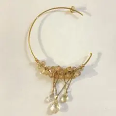 sweet pea フープピアス　18金×天然石