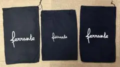 ferrante フェランテ　ロゴ入り　シューズバッグ　3点セット