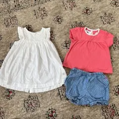 プチバトーワンピース12m 74センチ 女の子