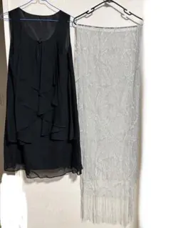 【美品】レディース　パーティ用　ドレス　ストールセット