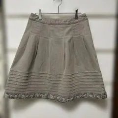 TO BE CHIC デニムフレアスカート　ビーズ　スパンコール