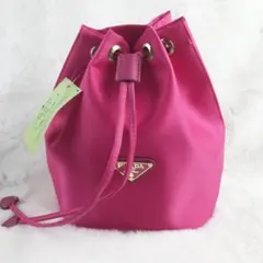 PRADA 巾着型 ポーチ ピンクのサムネイル