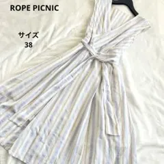 ROPE PICNIC ロペピクニック　ストライプ　フレアワンピース