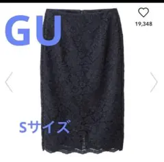【GU】黒レースタイトスカート