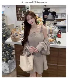 Lumignon ルミニョン フェザー リボン ワンピース カーディガン ピンク 86539980f390c25dac7bb09eb8b06a