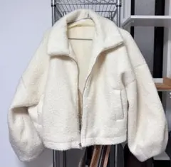 NICE CLAUP ボアジャケット アイボリー