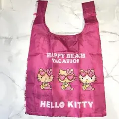 ギャル 折りたたみエコバック キティ 日焼けキティ ピンク