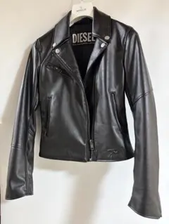 極美品 diesel レザージャケット レディース S ブラック