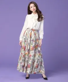 emiriawiz　フラワープリント フレアスカート マキシ丈のサムネイル