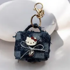 ハローキティ デニム コインケース リップケース 小物ケース