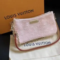✨️値下げLOUIS VUITTON ピンク ショルダーバッグポシェット リブのサムネイル