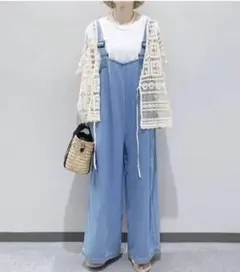 リヨセルデニムルーズサロペット オーバーオール　ニコアンド　デニム