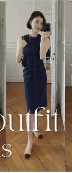 つづりささん着用　SPORTMAX ノースリーブデニムワンピース 36