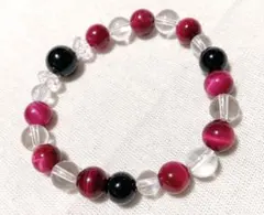 天然石ブレスレット　ピンクタイガーアイ