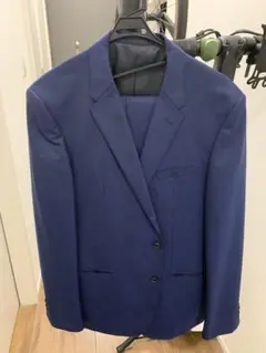 ネイビー ビジネススーツ シングルブレスト