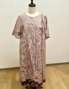 ジャワ更紗 手描きバティック ロングワンピース - メルカリ