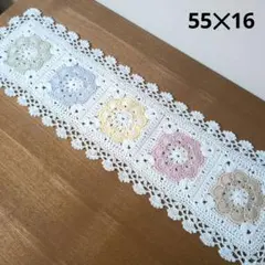 モチーフつなぎ5枚　レース編み