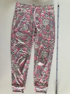 clap クロップド トレーニングパンツ ボタニカル柄　Hawaii ピンクのサムネイル