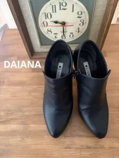 DAIANA[ダイアナ]レザー　ショートブーツ　ブーティ　ブラックのサムネイル