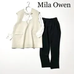 2157.3112y美品 ミラオーウェン フォーマル3点セットアップ