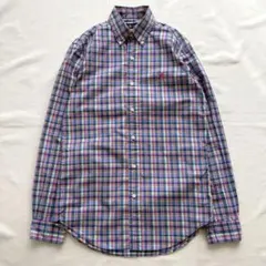 Ralph Lauren マルチカラー チェック ボタンダウン 長袖シャツ