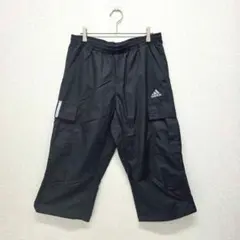 アディダス ハーフパンツ ジャージパンツ ナイロンパンツ スポーツ ブラック L