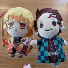 炭治郎と善逸ぬいぐるみ　14センチ