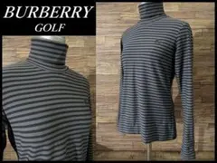 G② 日本製 バーバリー ゴルフ 吸湿速乾 ストレッチ 長袖 ボーダー Tシャツ