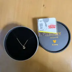 Disney ミッキーマウス ネックレス ゴールドカラー